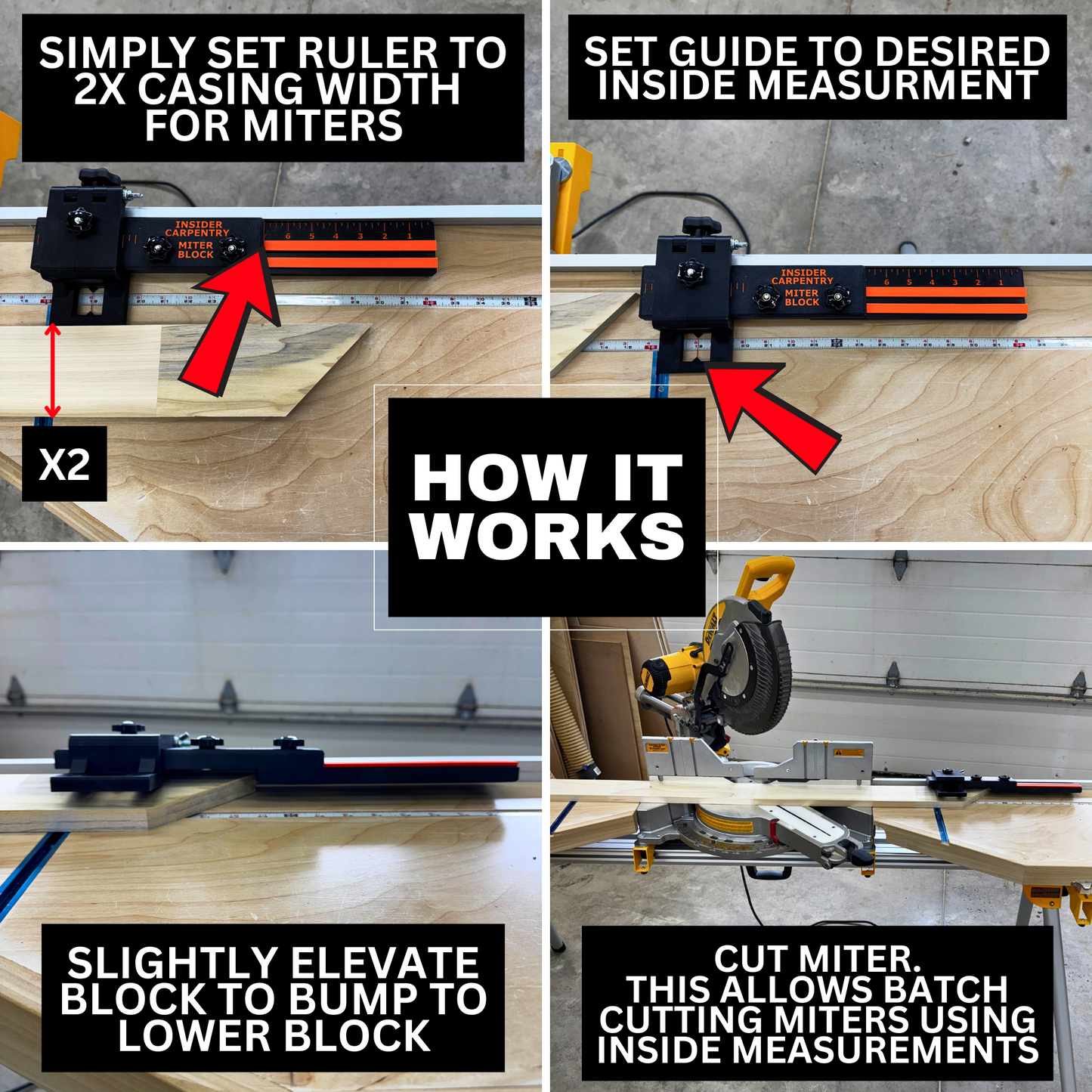 MITER BLOCK - INSIDER CARPENTRY OFFSET STOPBLOCK