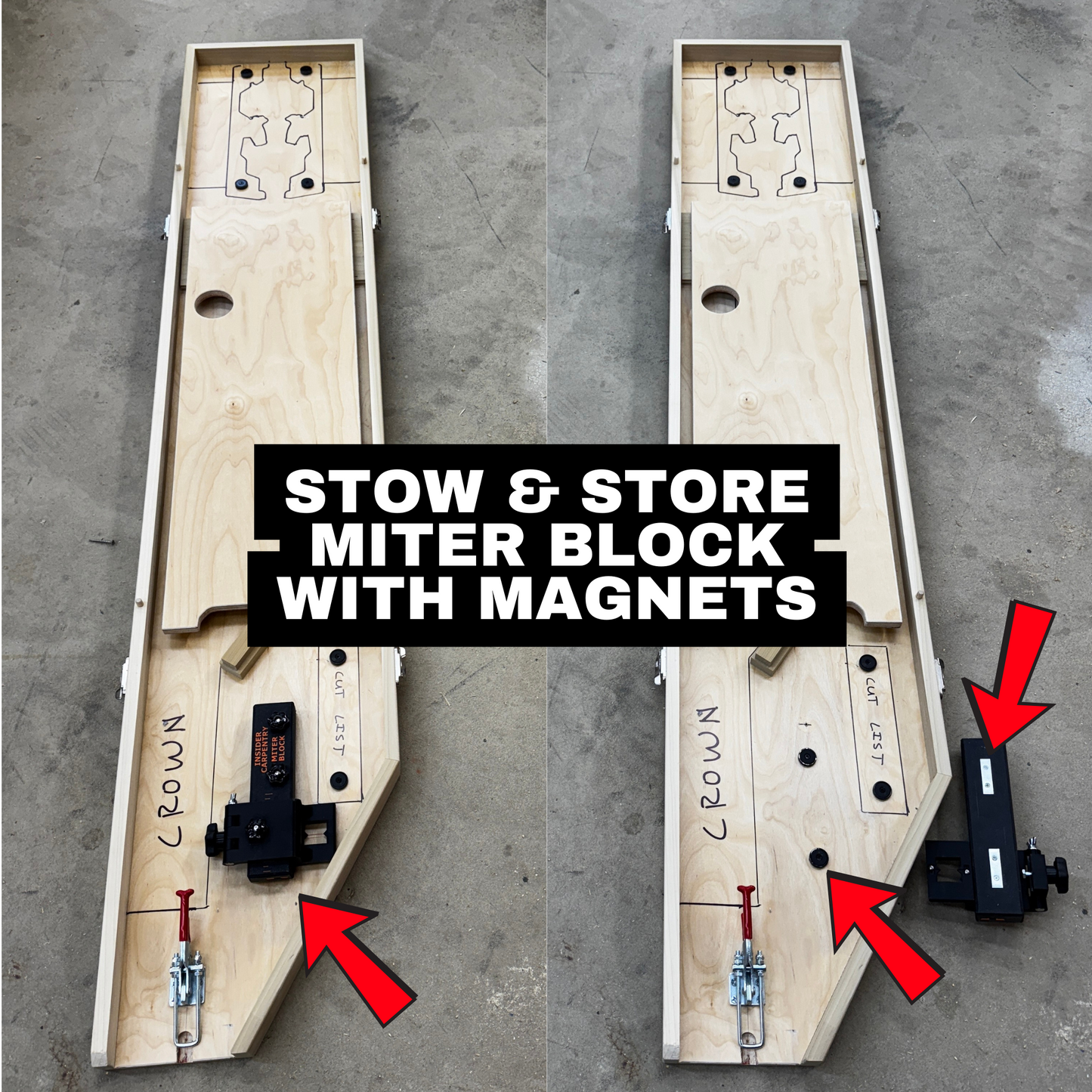 MITER BLOCK - INSIDER CARPENTRY OFFSET STOPBLOCK